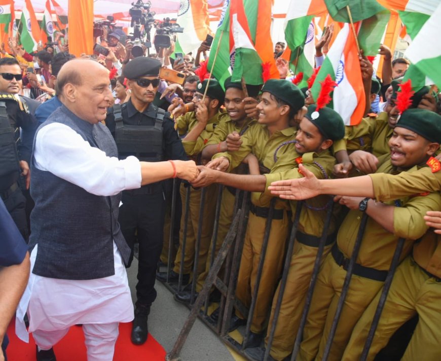 Tributes, Tiranga, and Triumph: Rajnath Singh’s Victory Lap in Lucknow