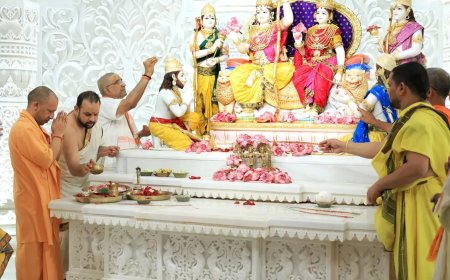 White Marble Splendor: Ram Durbar idols consecrated in Ayodhya