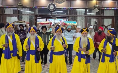 Three Sacred Copies of Guru Granth Sahib Dedicated to the Sangat with Reverence
