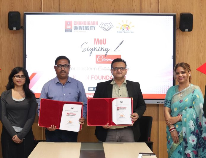 Chandigarh University Uttar Pradesh Signs MoU with Kiran Foundation 