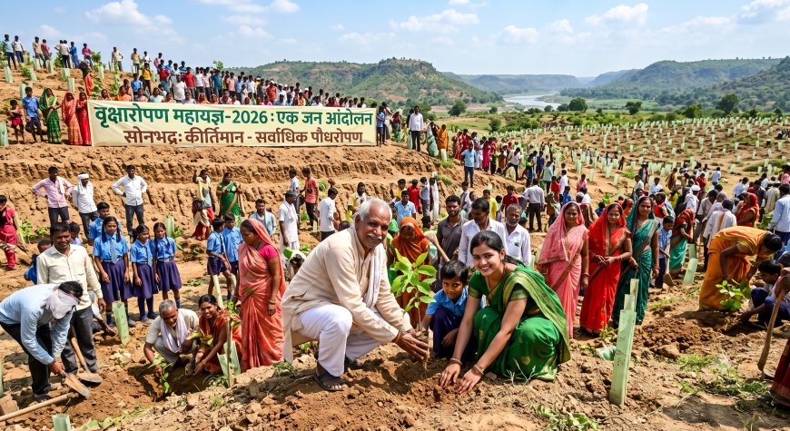 Vriksharopan Mahayagya-2026 becomes a people's movement, Sonbhadra district records the highest plantation