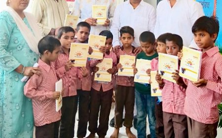 Educational Material Distribution Held Under Kiran Foundation's "Ek Paudha Maa Ke Naam" Campaign