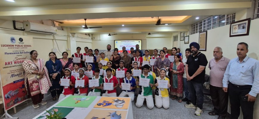Festival of Colours and Thought: Painting Workshop Inspired by Manjit Bawa Concludes at Lucknow Public School